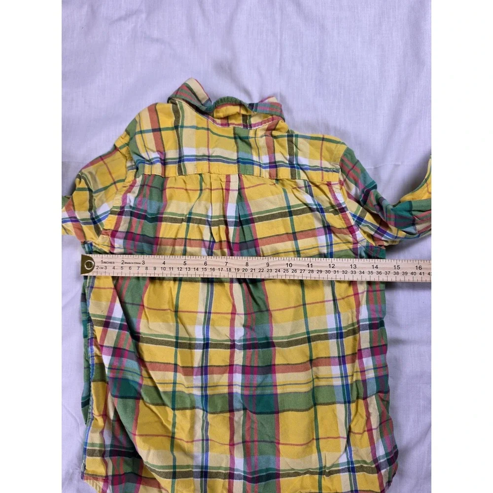 Ralph Lauren Shirt Boys 8 Multicolor Plaid Long Sleeve Button Up Casual Spring